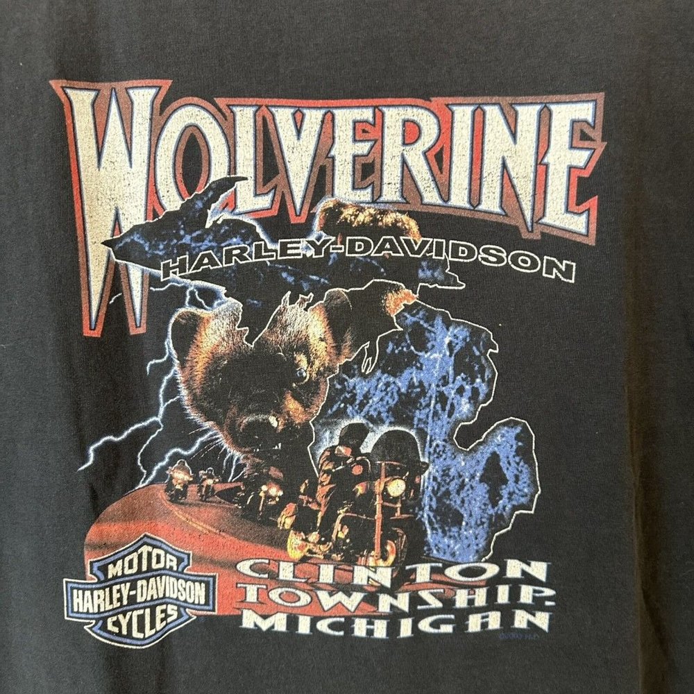 Harley T Shirt Clinton Township XL Tee short‎ sleeve Holoubek WI